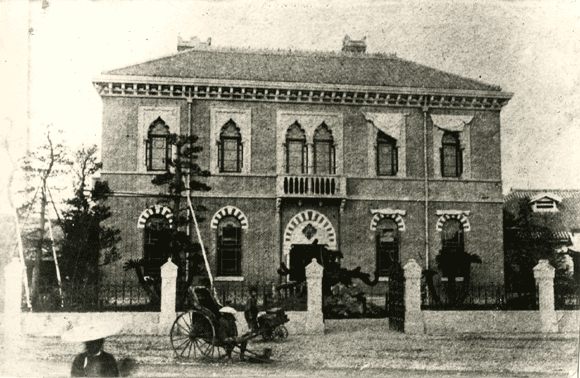 永代橋際時代の日本銀行本店の様子