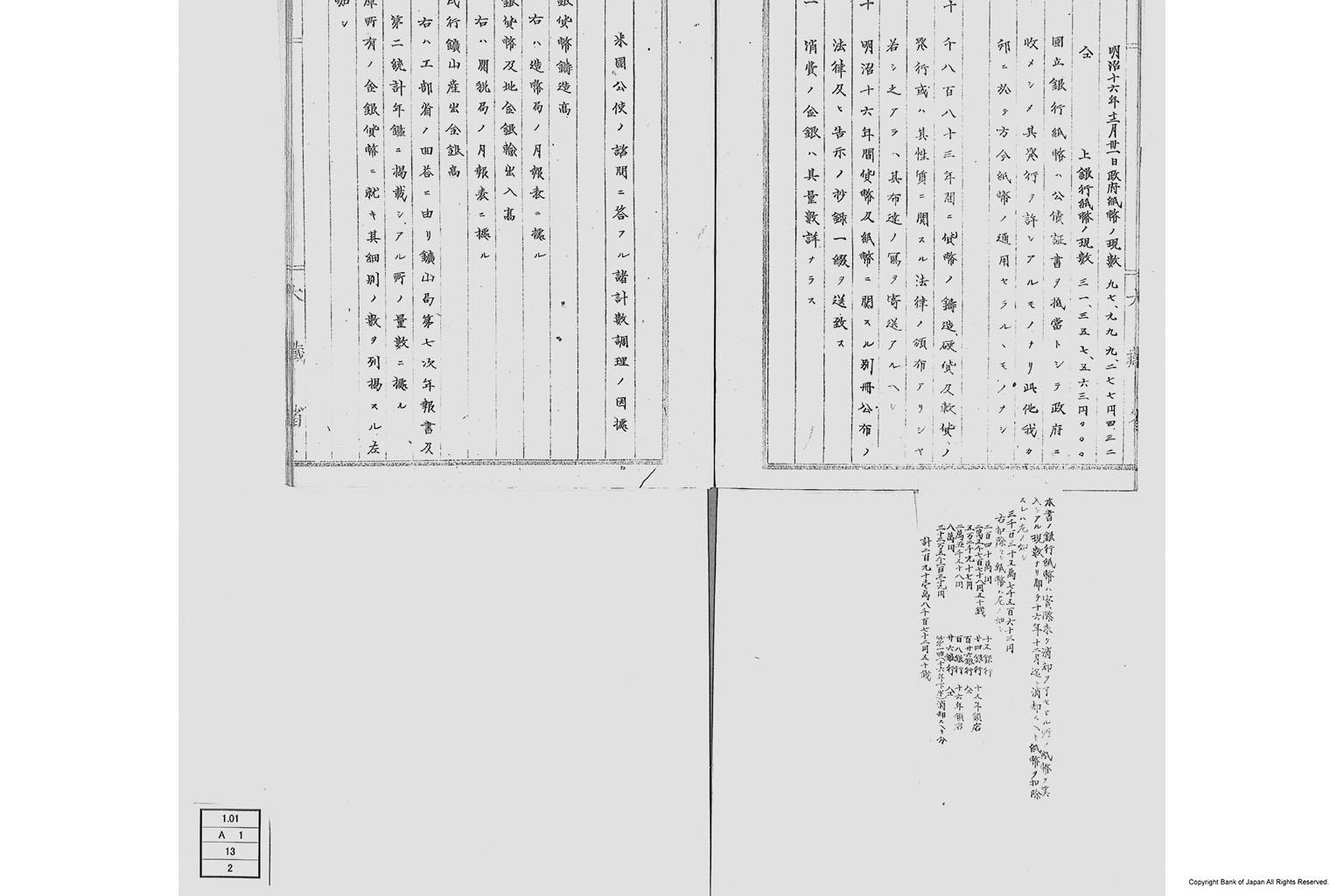 米国公使諮問金銀貨問題