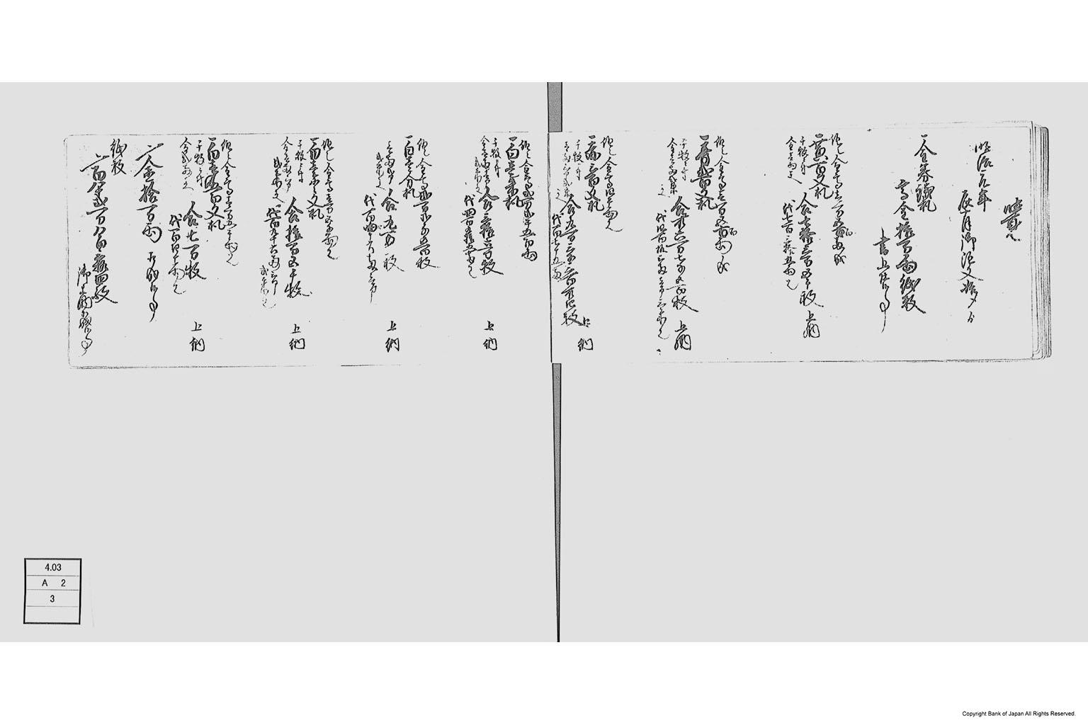 平戸様御用紙上納控