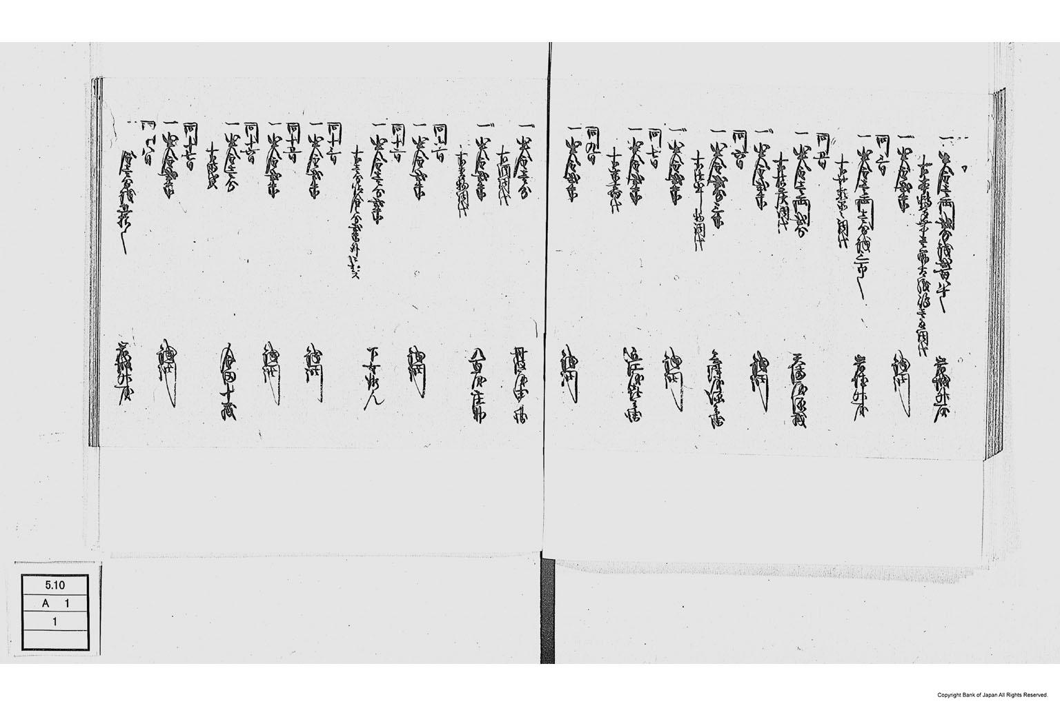 金銀出納元帳（勤番上坂に付金銀出納元帳）