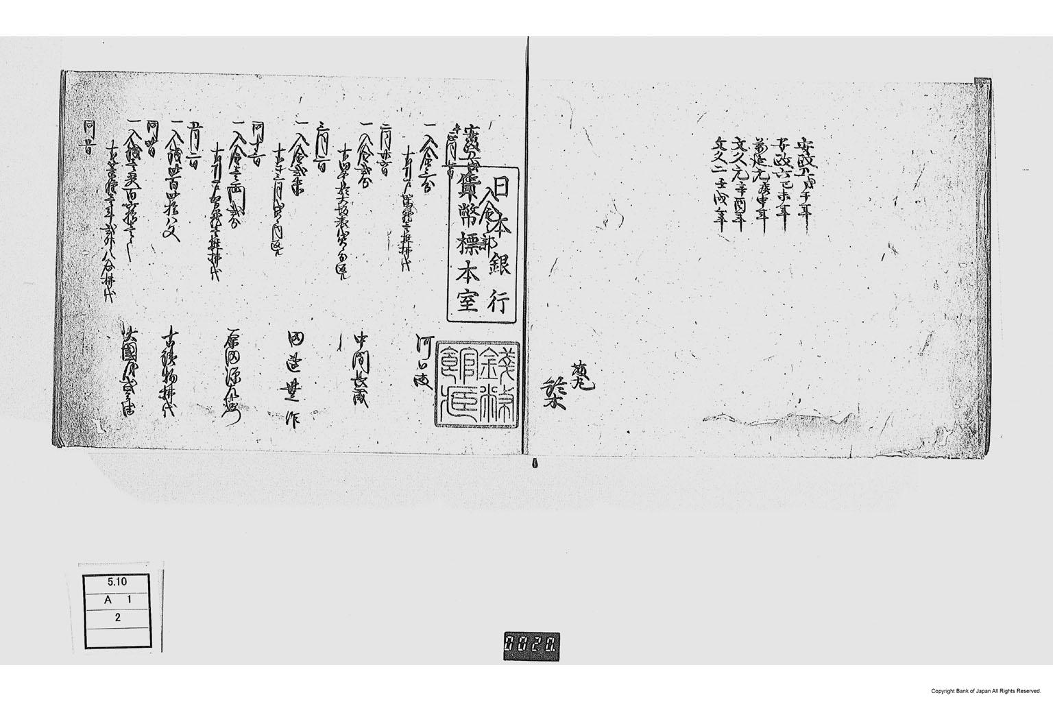 金銀出納元帳（勤番出府に付金銀出納元帳）