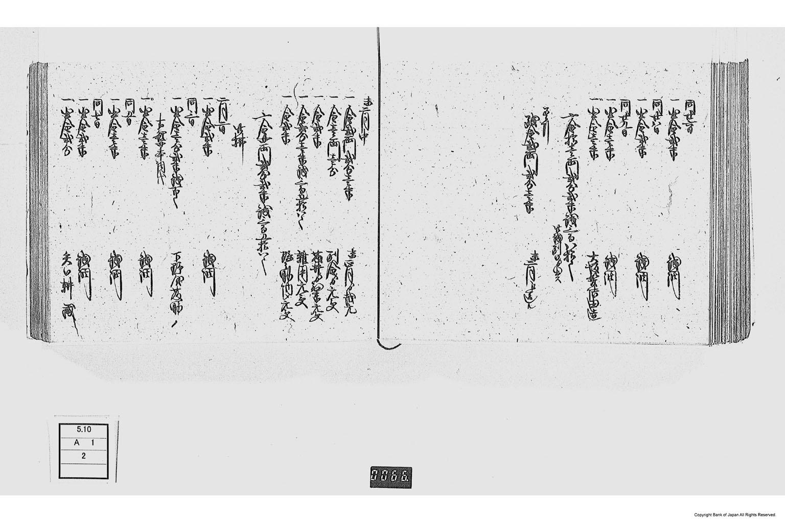 金銀出納元帳（勤番出府に付金銀出納元帳）