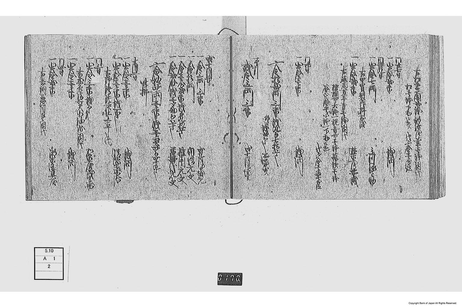 金銀出納元帳（勤番出府に付金銀出納元帳）