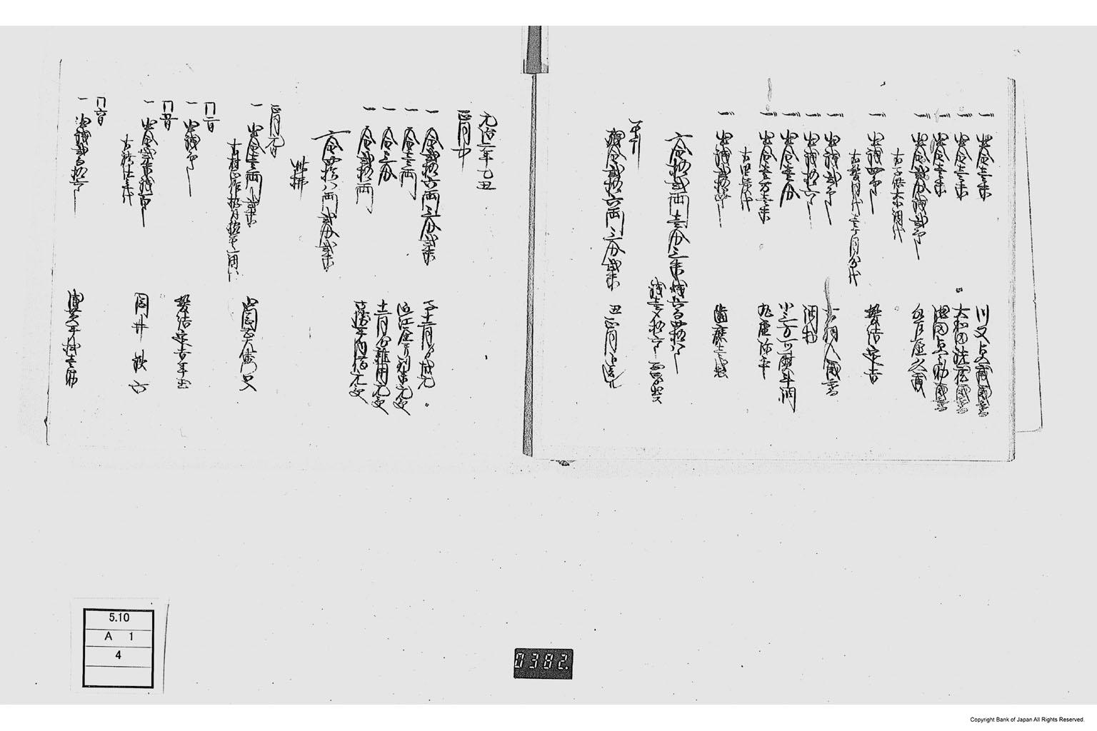 勤番出府掌中録金銀出納帳