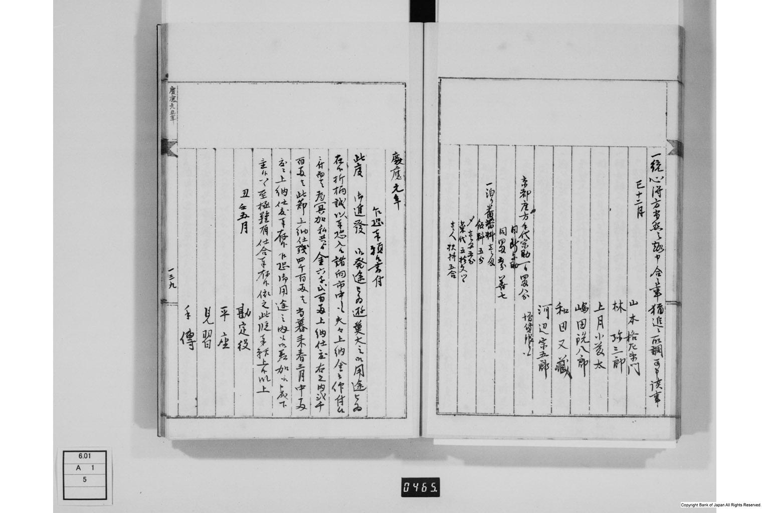 永野家文書五・御金吹方書留