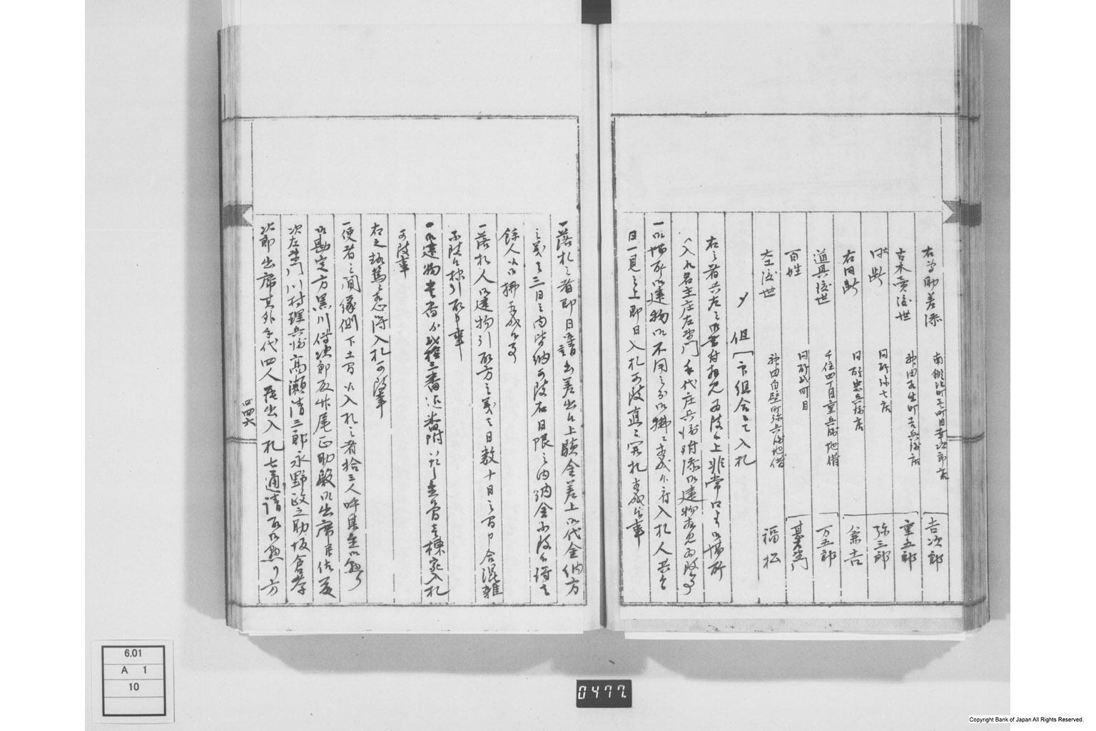 永野家文書十・鋳銭書留其四