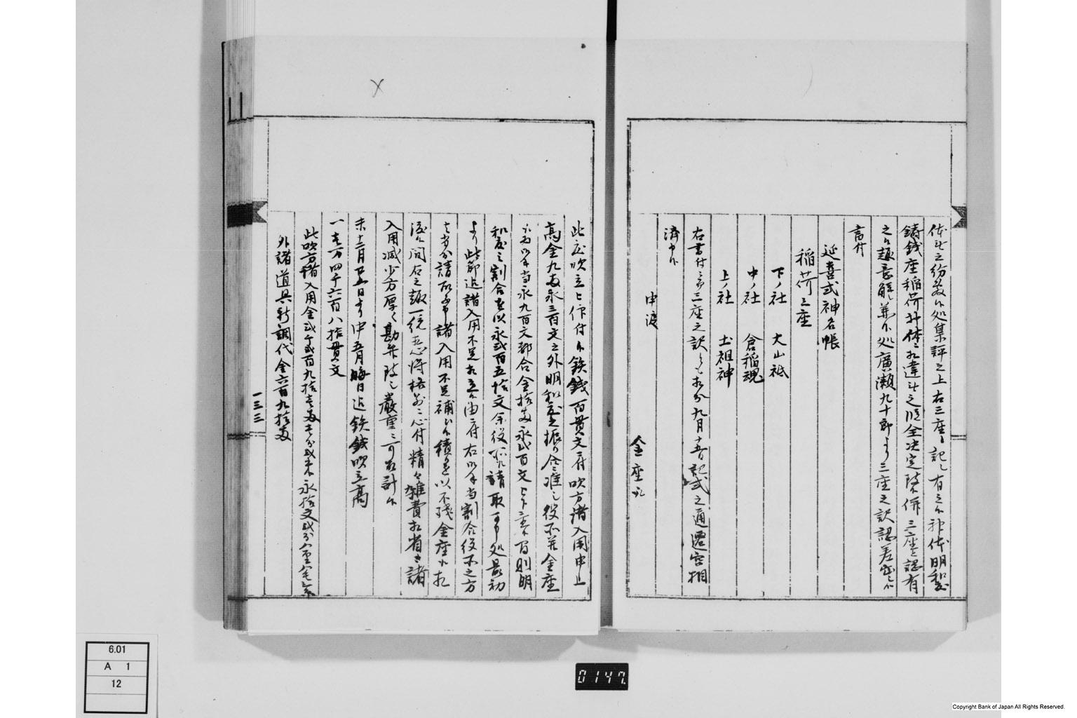 永野家文書十二・鋳銭御用書留第二